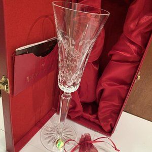 Waterford Crystal Lismore 12 Days Of Christmas Partridge 1st Champagne Flute